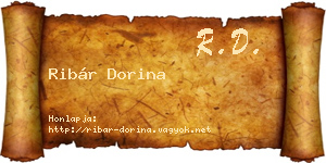 Ribár Dorina névjegykártya