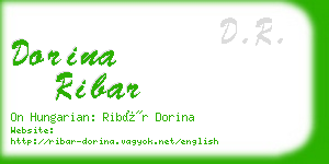 dorina ribar business card